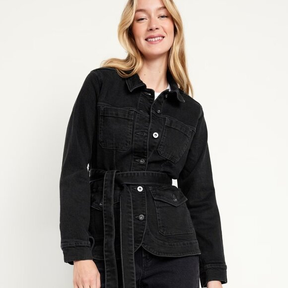 Old Navy Belted Jean Utility Jacket - Picture 1 of 6